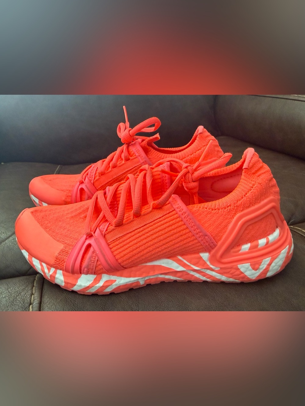 Adidas by Stella McCartney Bright orange Athletic Sneakers